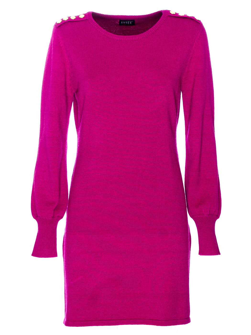 ABITO MAGLIERIA PUNTO TESSUTO CON BOTTONI, 2 TG - DUSTY PINK